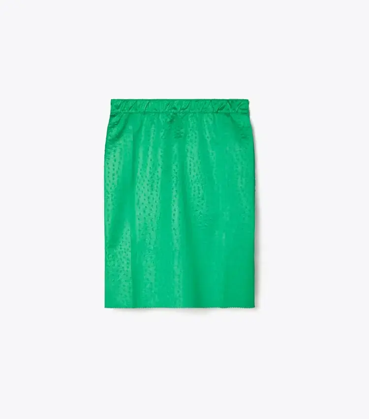 Embossed Satin Skirt