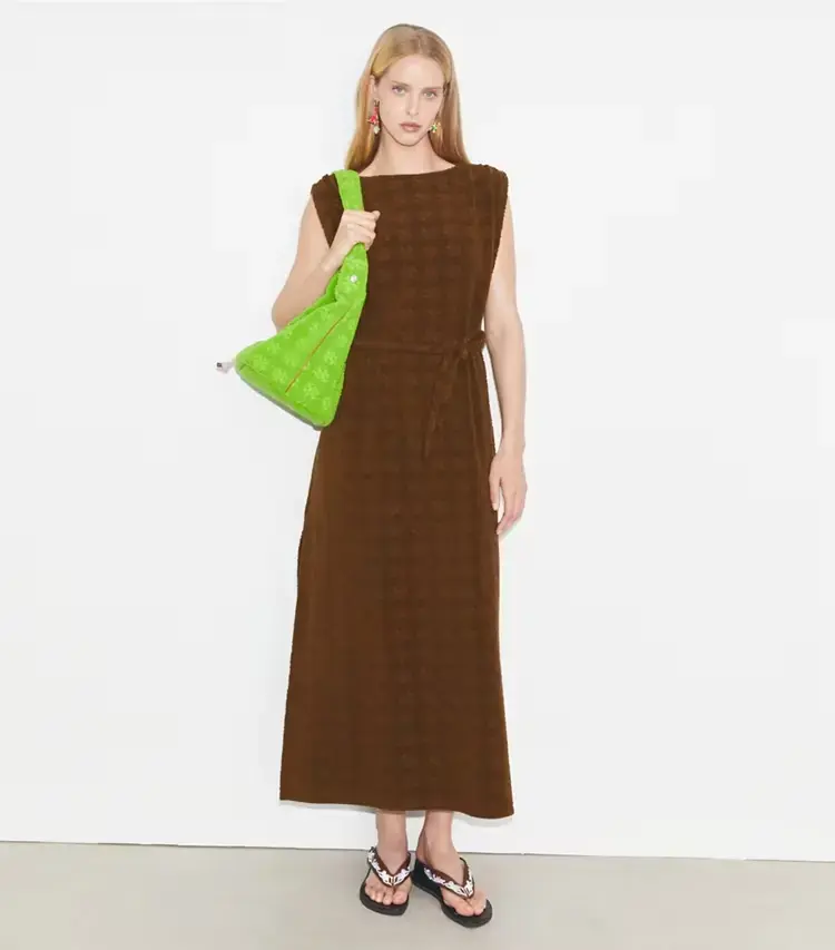 Terry Jacquard Maxi Dress - Image 2