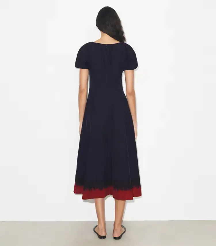 Balloon Sleeve Viscose Dress - Image 3