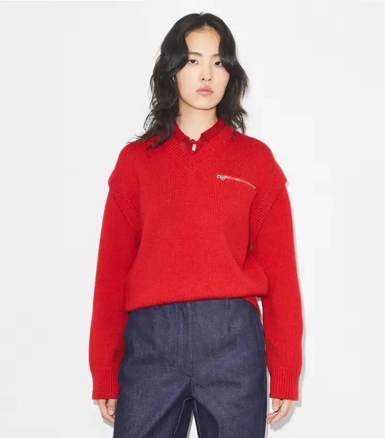Wool V-Neck Sweater - Image 2