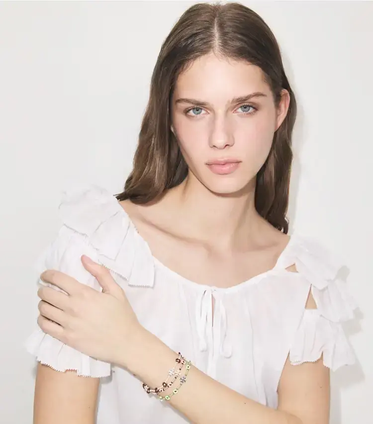Curiosity Beaded Flower Bracelet - Image 3
