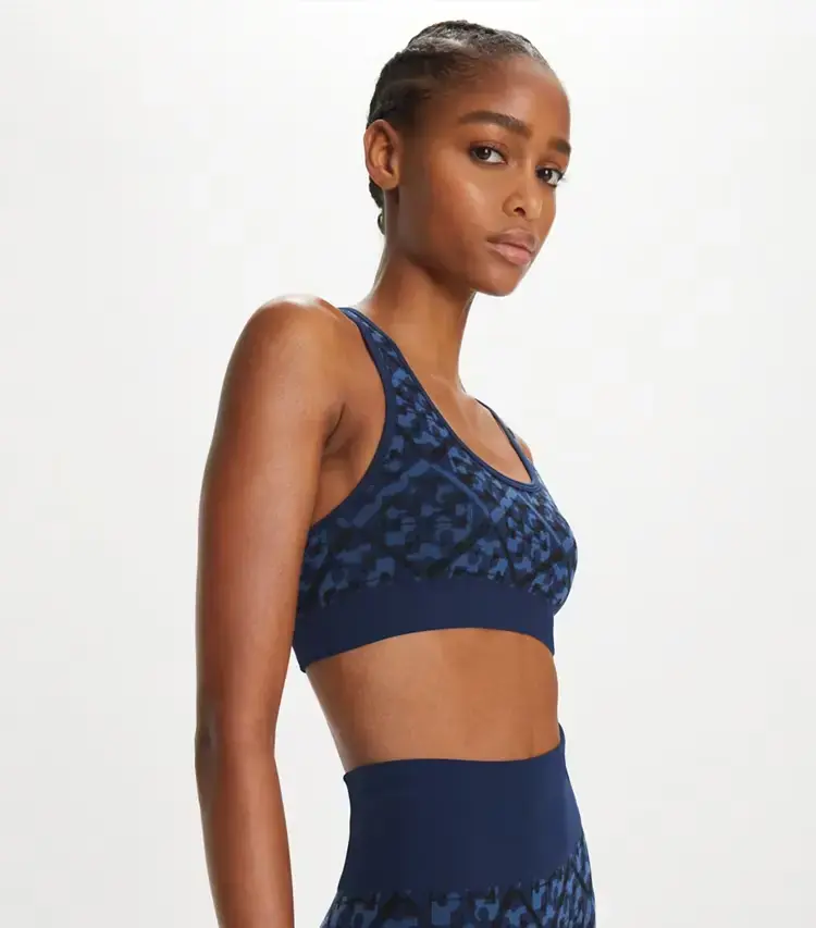 Prismatic T Monogram Jacquard Seamless Bra - Image 2