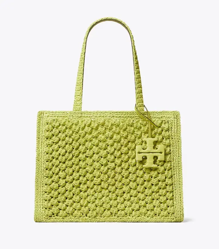 Small Ella Hand-Crocheted Popcorn Tote - Image 3