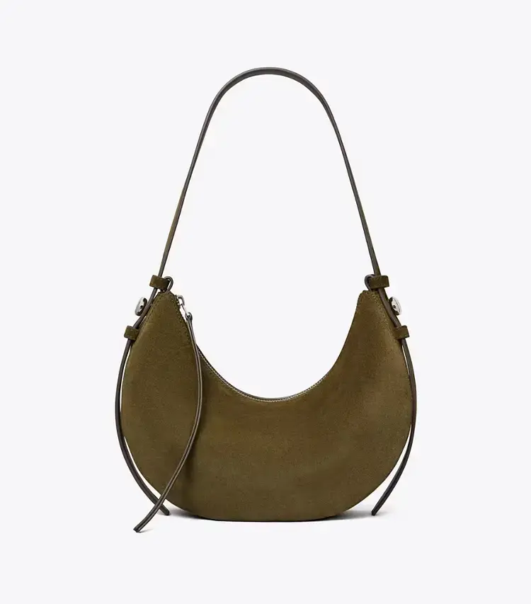 Romy Suede Half Moon Bag - Image 4