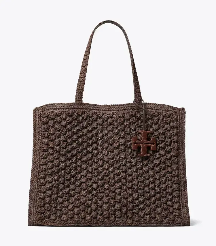 Large Ella Hand-Crocheted Popcorn Tote - Image 3