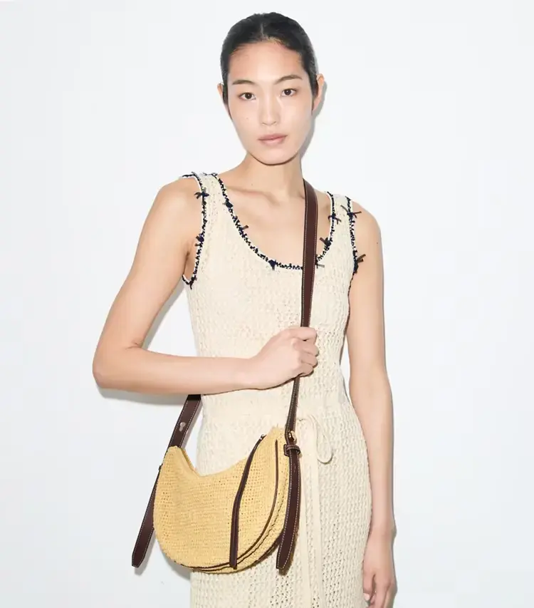 Romy Woven Half Moon Bag - Image 2