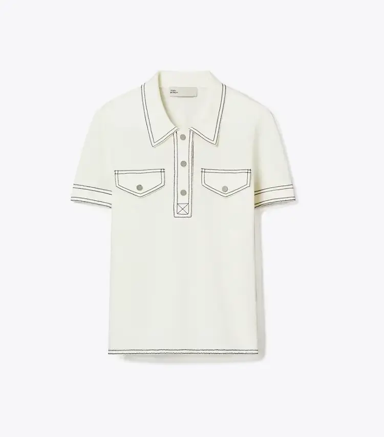 Topstitch Wool Polo